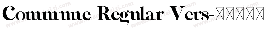 Commune Regular Vers字体转换